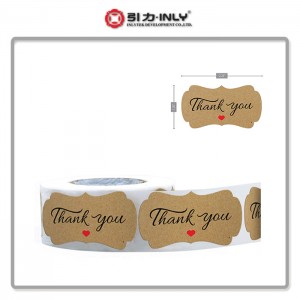 Hot sell Thank you sticker art paper stciker /Pvc stciker