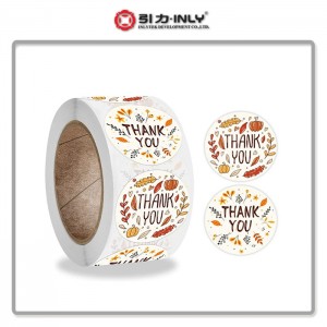 Hot sell Thank you sticker art paper stciker /Pvc stciker