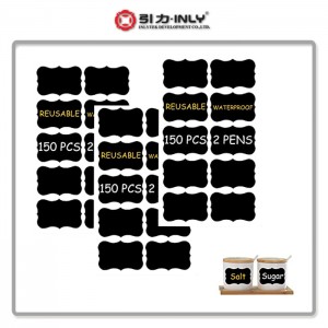 Premium Chalkboard Labels Bulk Pvc Vinyl Labels White Chalk Marker Pen Adhesive Chalkboard labels