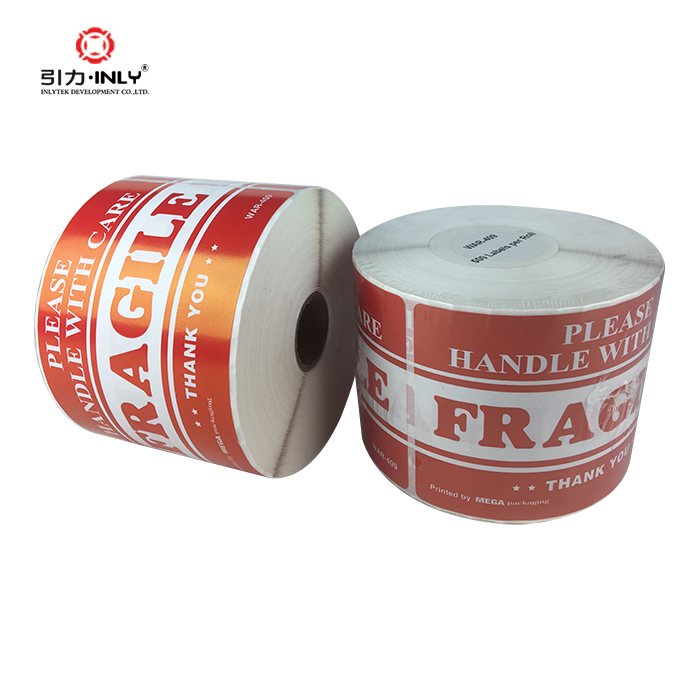 500 labels per roll logistic label 2×3'' fragile sticker warning labels