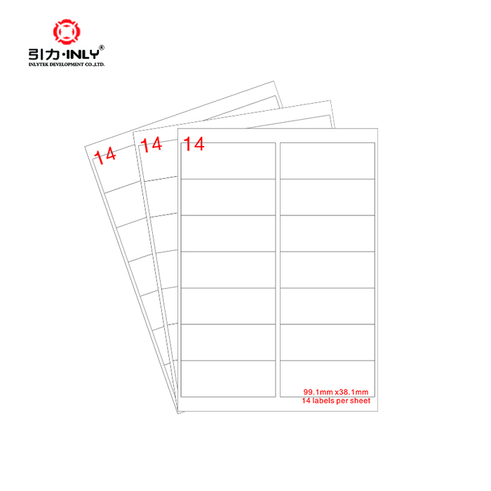 100% Original Label Fragile To Print -
 Blank A4 laser inkjet labels 14 sheets per paper A4 sheet label – Inlytek